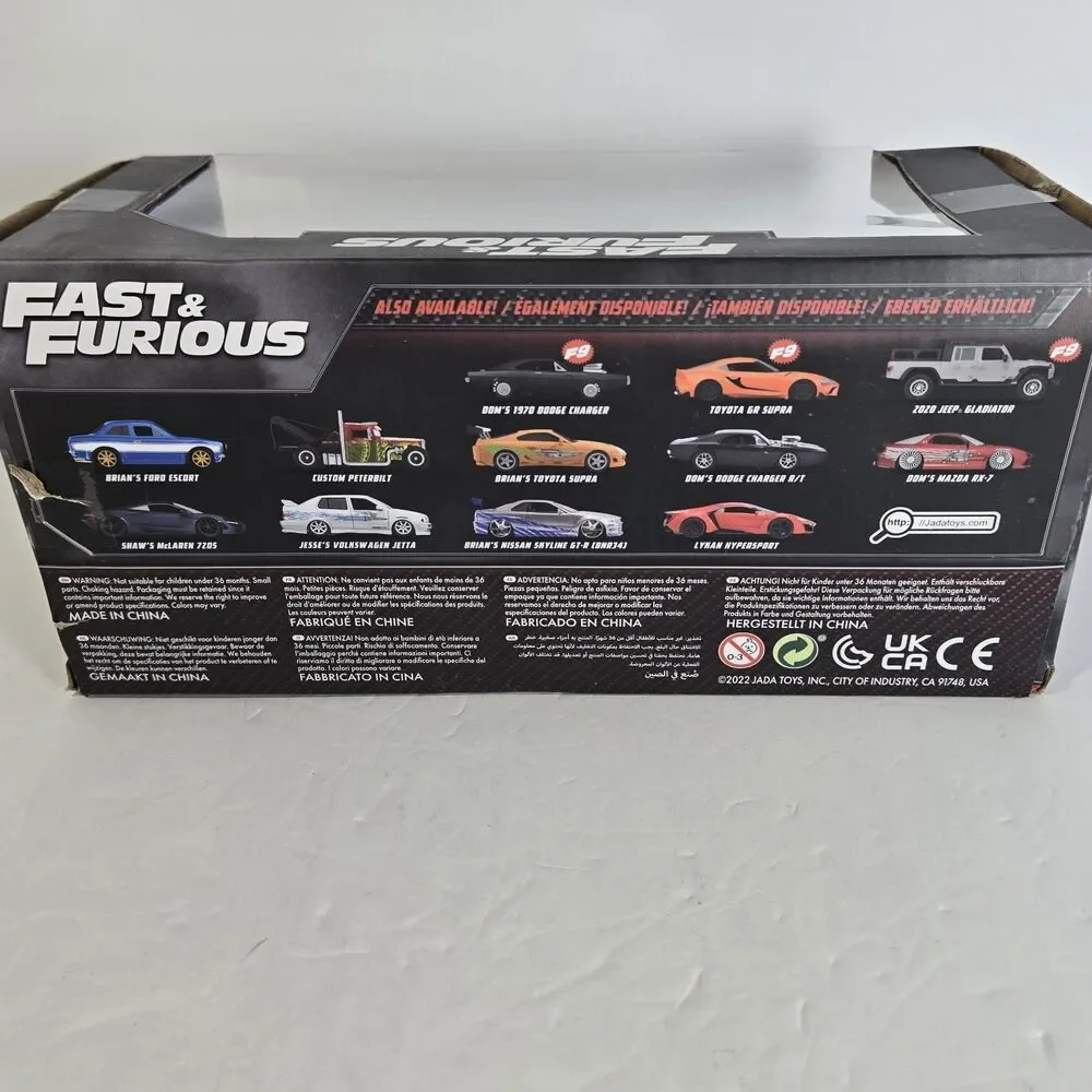 Jada Fast & Furious Dom's 1970 Dodge Charger  1:24 Scale Die Cast Car - Black